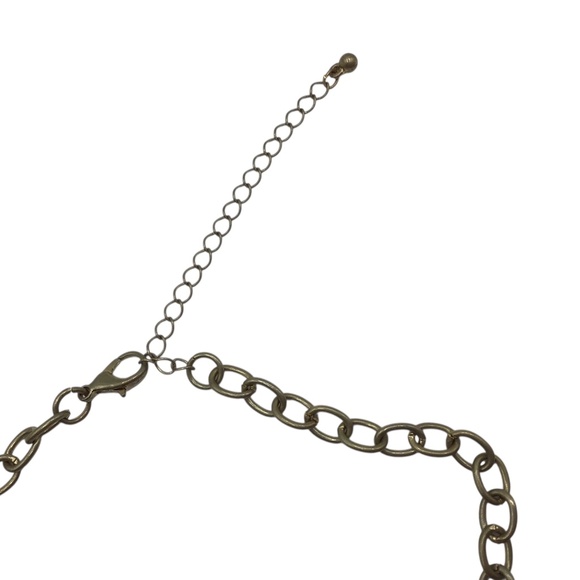 Statement Necklace with Purple-Brown Teardrop Glass Crystals, Bold Bib Necklace - Picture 7 of 12